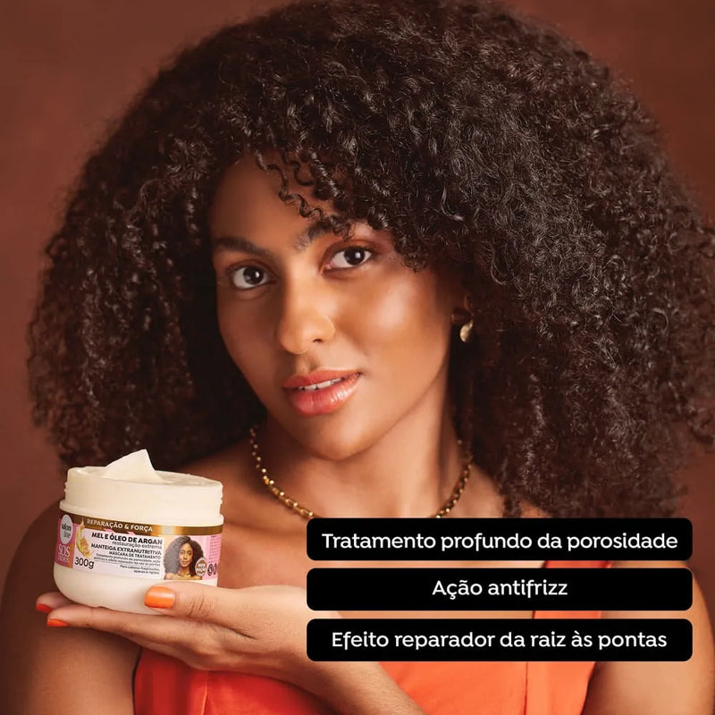 Máscara Mel e Óleo de Argan 300g – Salon Line