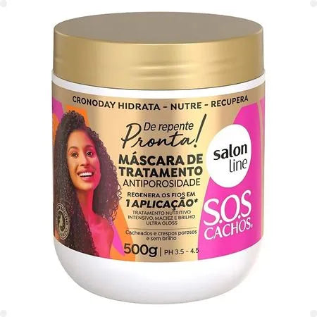 Máscara de Tratamento Antiporosidade Salon Line Sos Cachos