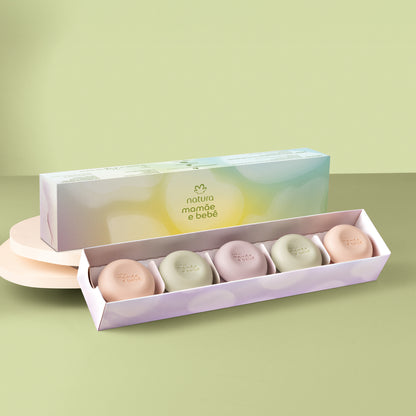 Minissabonetes em Barra Sortidos Mamãe e Bebê (5 unidades)