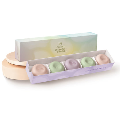 Minissabonetes em Barra Sortidos Mamãe e Bebê (5 unidades)