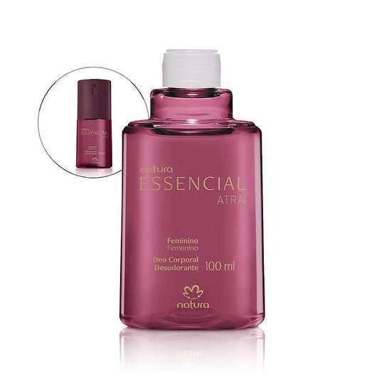 Natura Essencial (Atrai) Refil Desodorante Corporal Feminino 100ml – Proteção e Fragrância Floral