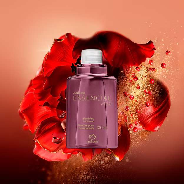 Natura Essencial (Atrai) Refil Desodorante Corporal Feminino 100ml – Proteção e Fragrância Floral