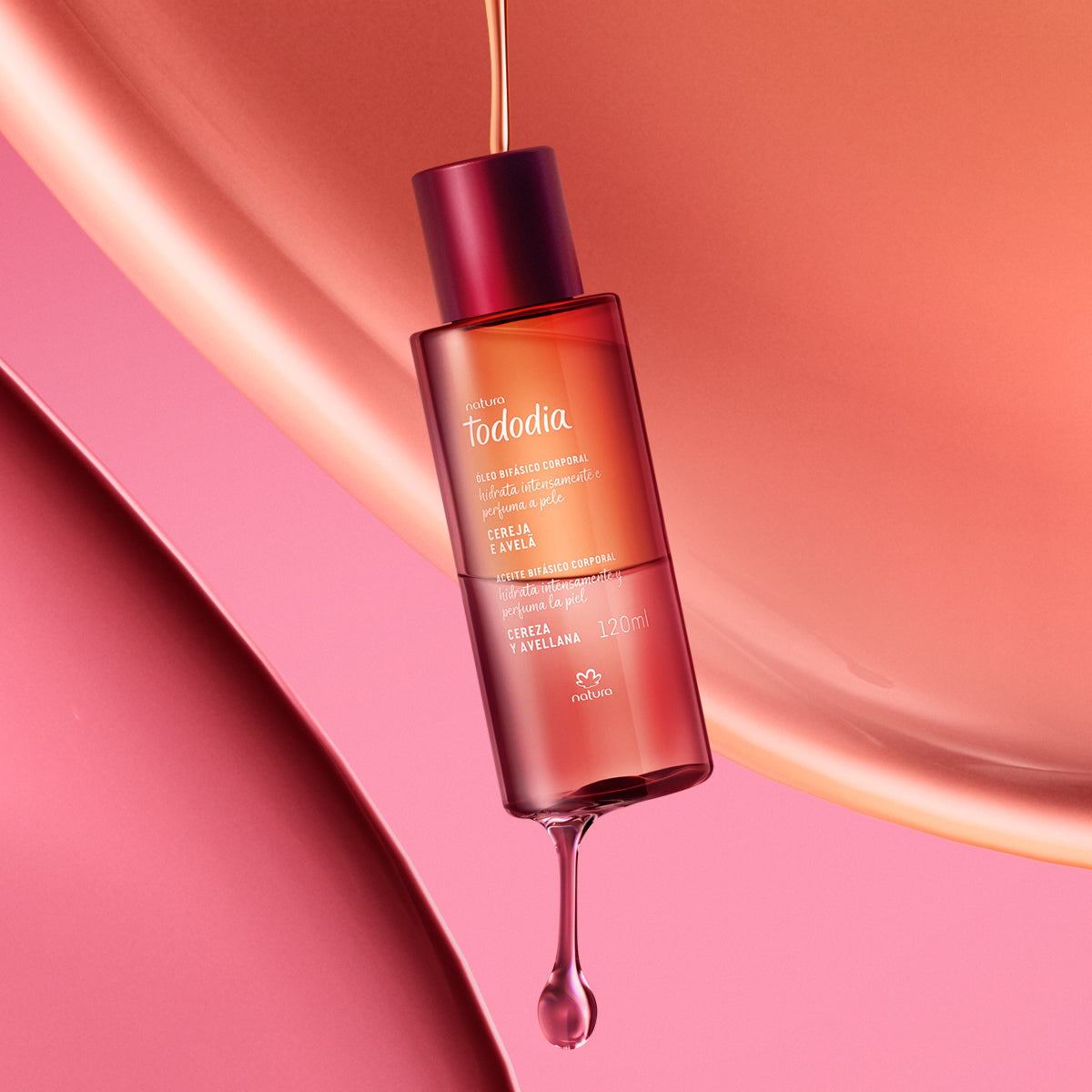 Óleo Bifásico Corporal Tododia Cereja e Avelã