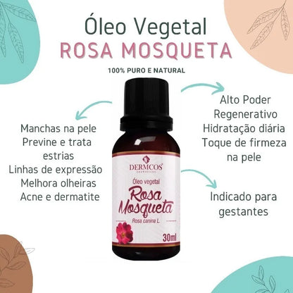 Óleo puro de Rosa Mosqueta 30ml – Dermcos