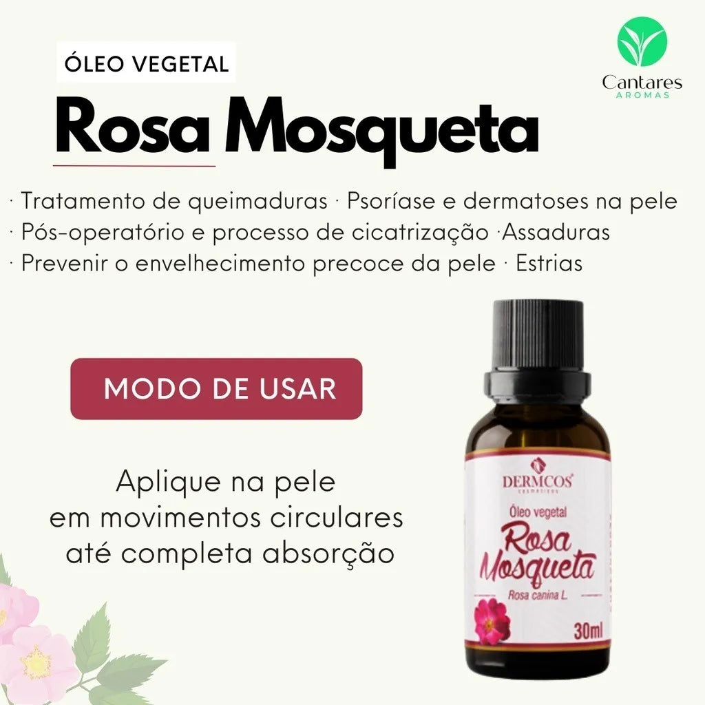 Óleo puro de Rosa Mosqueta 30ml – Dermcos