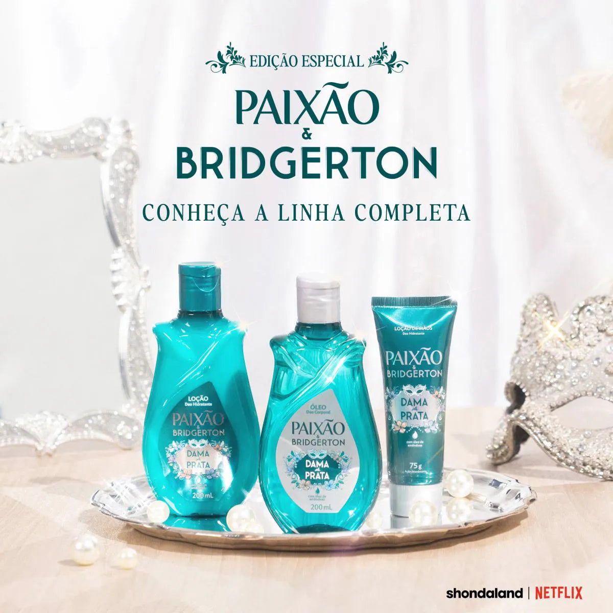 Loção Hidratante Corporal Dama de Prata – Paixão & Bridgerton