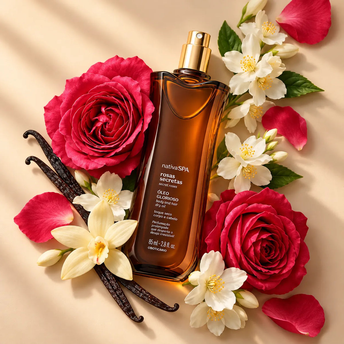 Óleo Multifuncional Glorioso Rosas Secretas 85ml – Nativa SPA