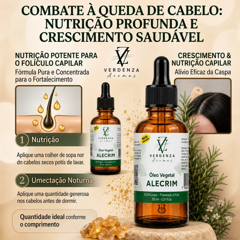 Óleo Vegetal de Alecrim 30ml – Verdenza
