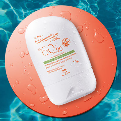 Protetor Facial Gel Creme FPS 60 FPUVA 20 Fotoequilíbrio 50g – Natura