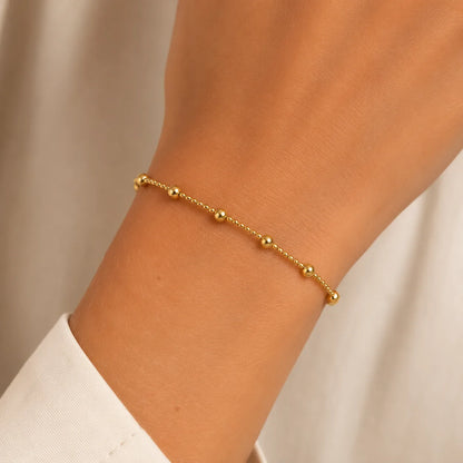 Gold Plated Bead Bracelet