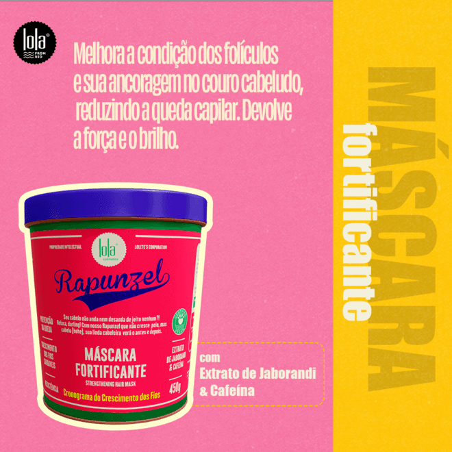 Rapunzel – Máscara Capilar Fortificante 450g | Lola Cosmetics