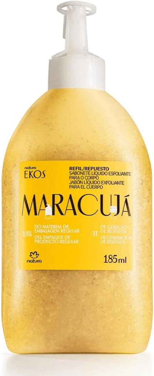Refil Ekos Sabonete Líquido Esfoliante Maracujá 185ml