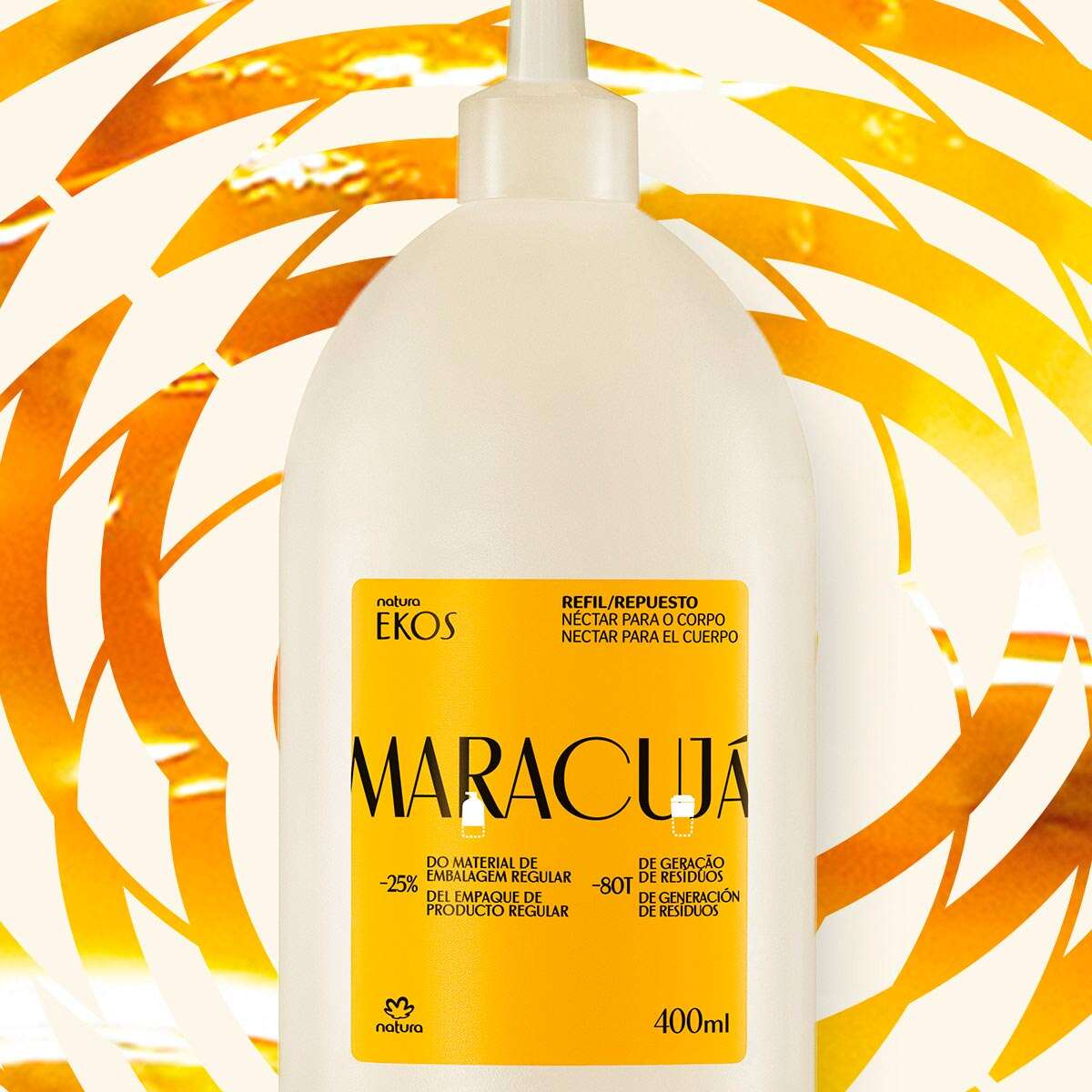 Refil Néctar Hidratante Corporal Ekos Maracujá – 400ml