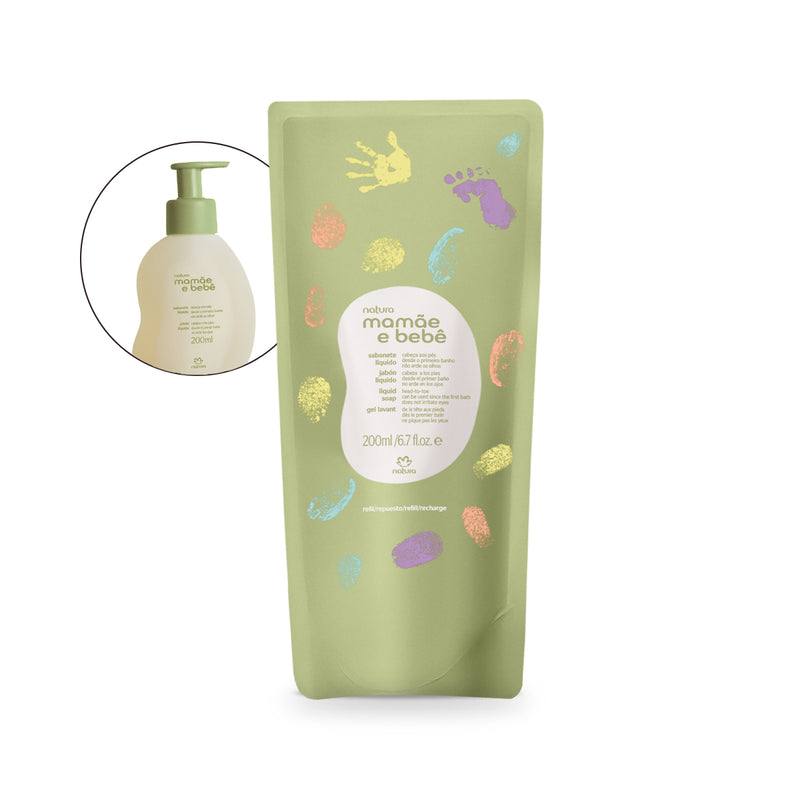 Refil Sabonete Líquido da Cabeça aos Pés Mamãe e Bebê – 200ml