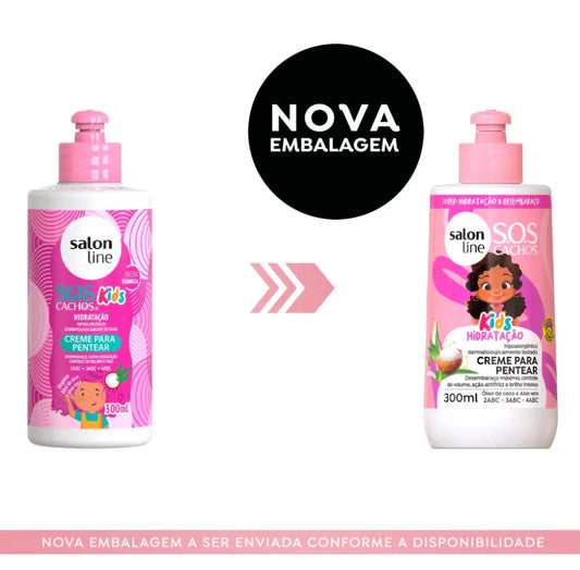 Creme para Pentear SOS Cachos Kids Hidratação 300ml – Salon Line