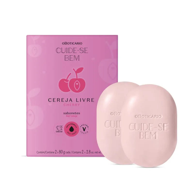 Sabonete em Barra Cuide-se Bem Cereja Livre 2x80g – O Boticário