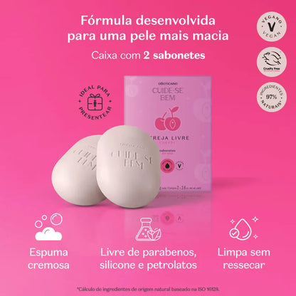 Sabonete em Barra Cuide-se Bem Cereja Livre 2x80g – O Boticário