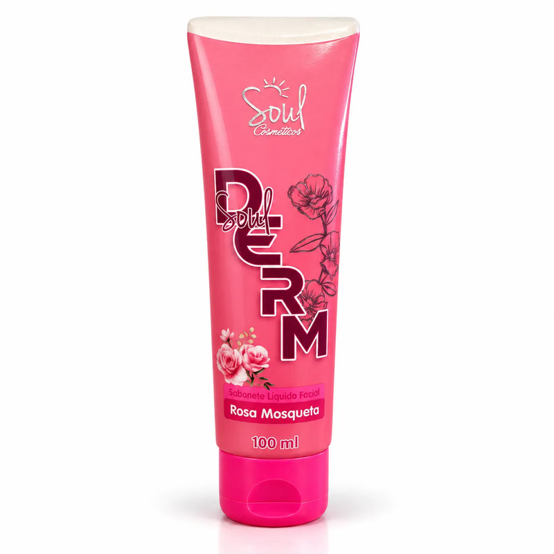 Sabonete Líquido Facial Derm Rosa Mosqueta 100ml – Soul Cosméticos