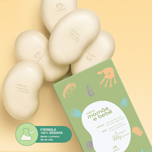 Sabonete em Barra Mamãe e Bebê 5x100g – Natura