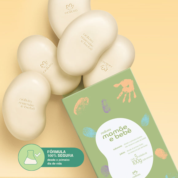 Sabonete em Barra Mamãe e Bebê 5x100g – Natura