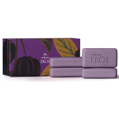 Sabonete em Barra Cremoso Puro Vegetal Pitanga Preta Ekos Natura 4x25g