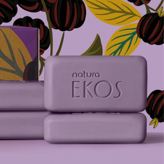 Sabonete em Barra Cremoso Puro Vegetal Pitanga Preta Ekos Natura 4x25g