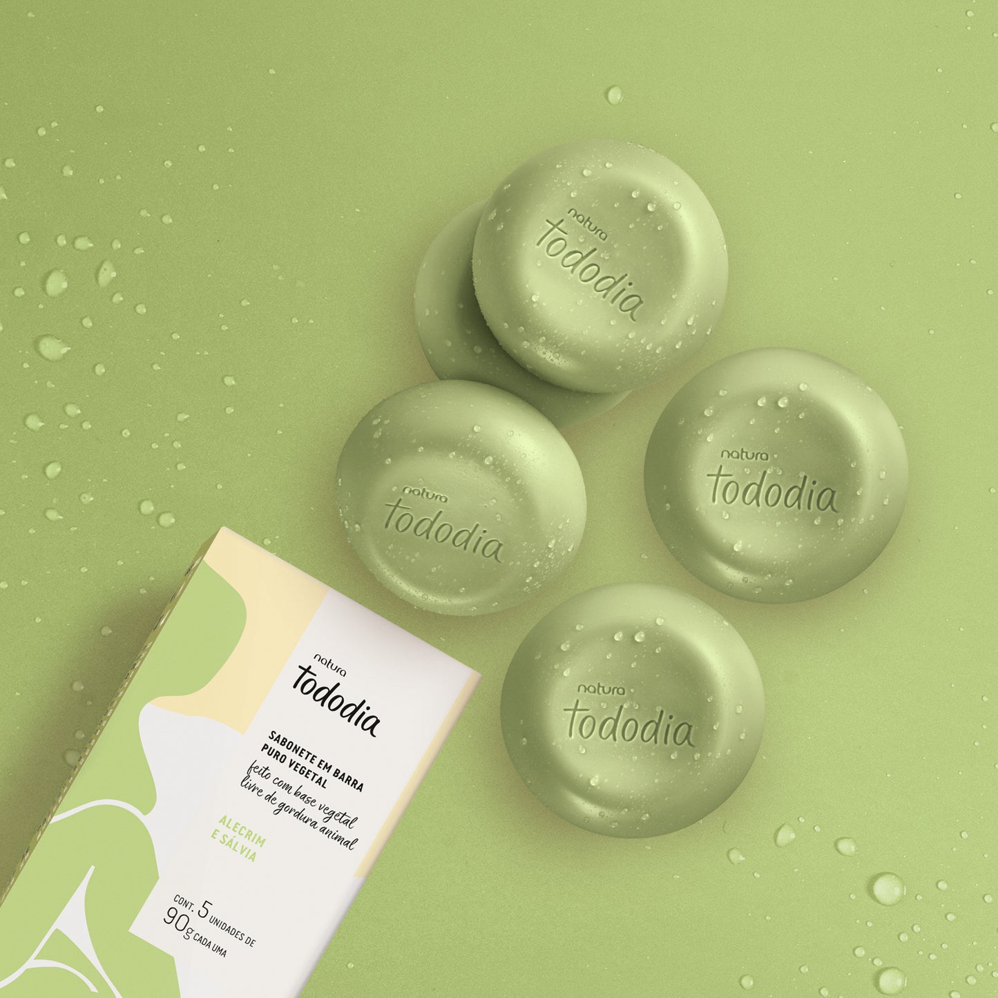 Sabonete em Barra Puro Vegetal Tododia Alecrim e Sálvia – Natura