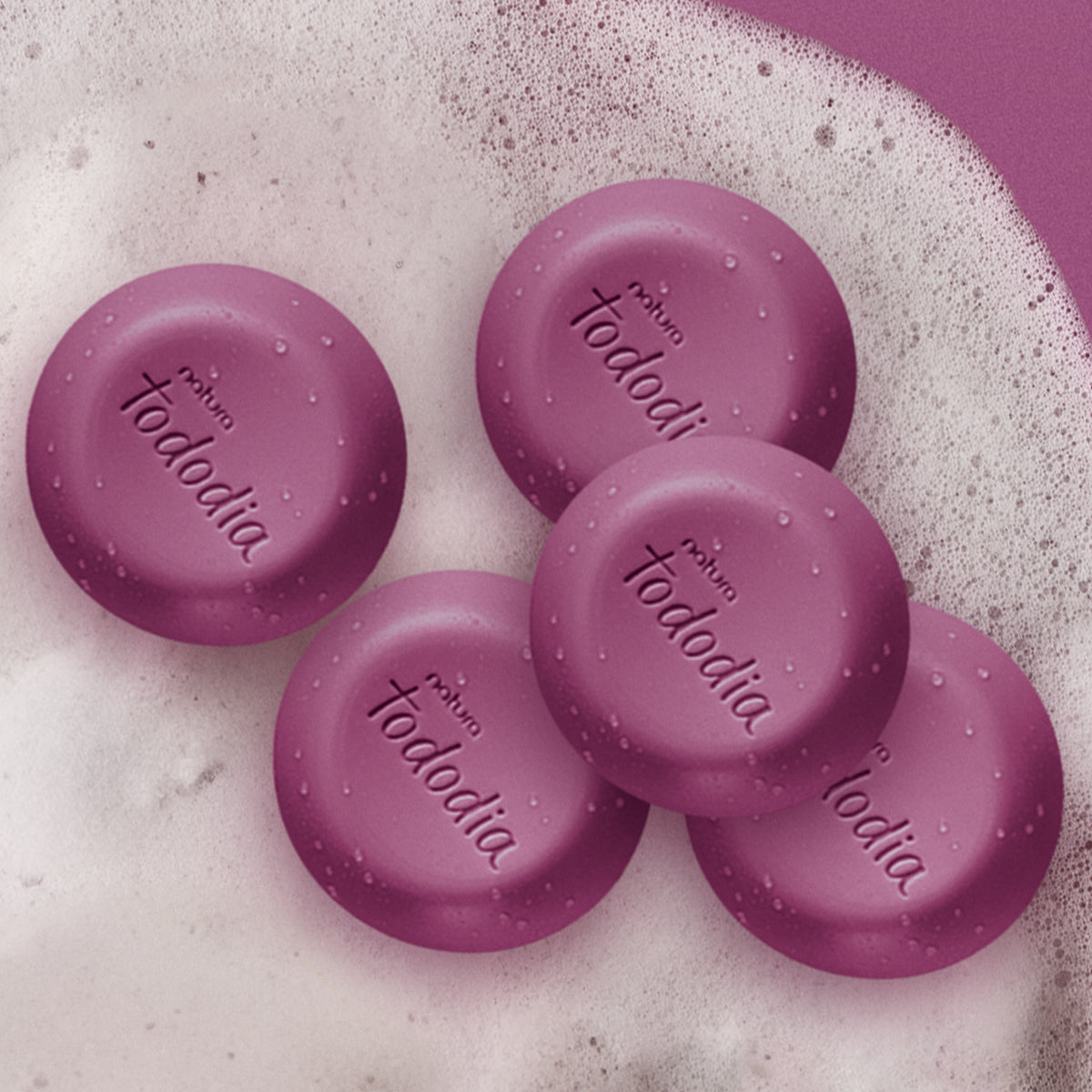 Natura Tododia – Sabonete em Barra Puro Vegetal Cereja Negra e Praliné (5x90g)