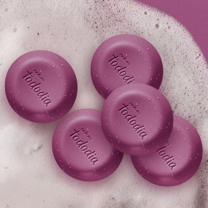 Natura Tododia – Sabonete em Barra Puro Vegetal Cereja Negra e Praliné (5x90g)