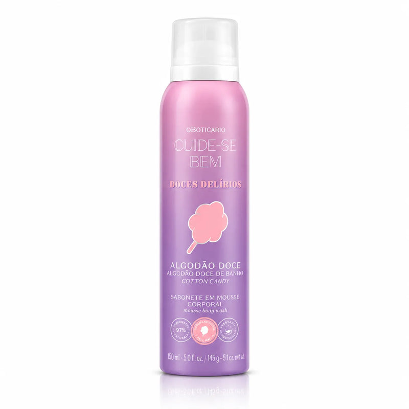 Sabonete em Mousse Doces Delírios Algodão Doce 150ml – O Boticário