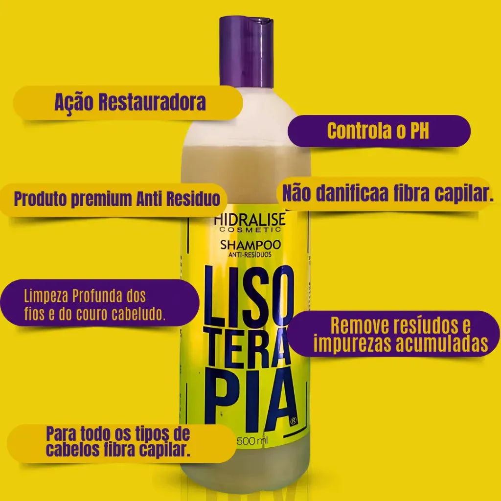 Shampoo Anti-Resíduos Lisoterapia – Hidalise Cosméticos
