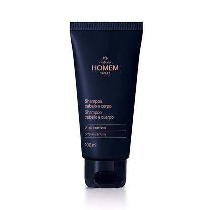 Shampoo 2 em 1 Natura Homem Sagaz – Cabelo e Corpo (100ml)