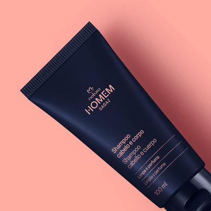 Shampoo 2 em 1 Natura Homem Sagaz – Cabelo e Corpo (100ml)