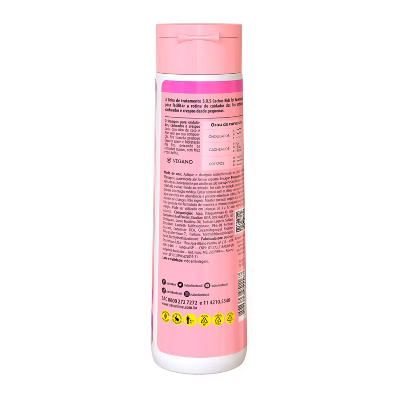 Shampoo S.O.S Cachos Kids – Salon Line (300ml)