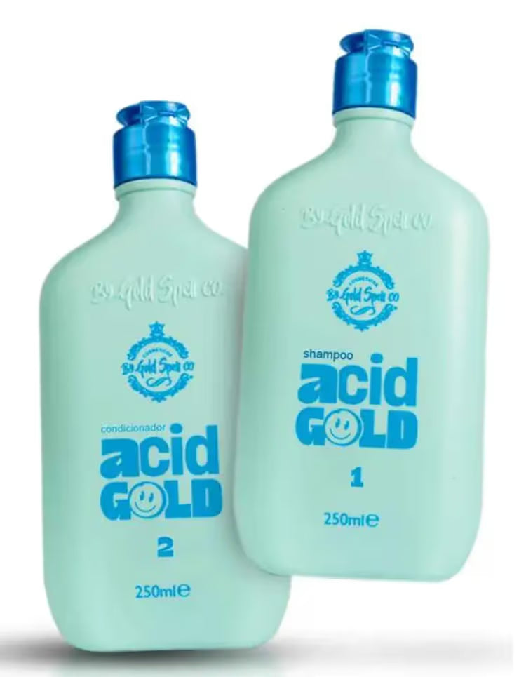 Shampoo e Condicionador AcidGold – Gold Spell Cosméticos