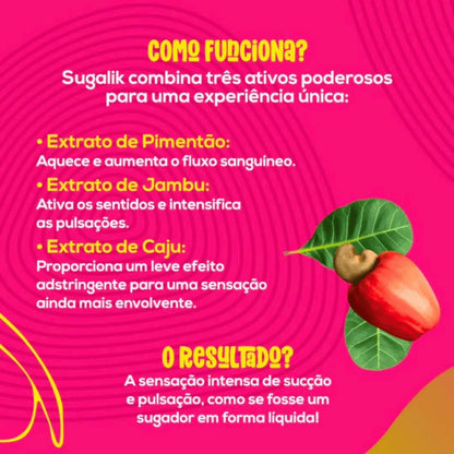 SugaLik – Gel Excitante Beijável Unissex Sabor Pistache
