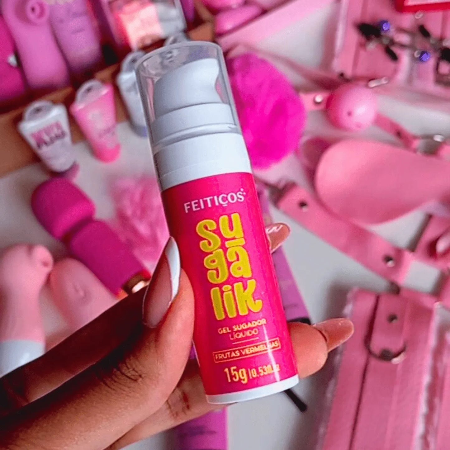 SugaLik – Gel Excitante Beijável Unissex Sabor Frutas Vermelhas