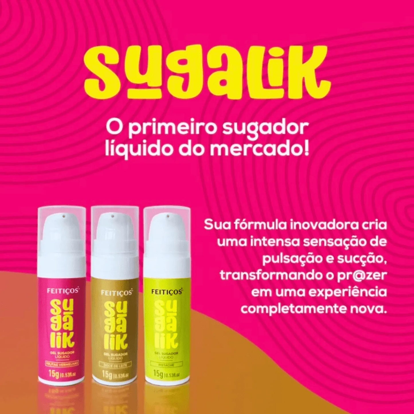 SugaLik – Gel Excitante Beijável Unissex Sabor Doce de Leite