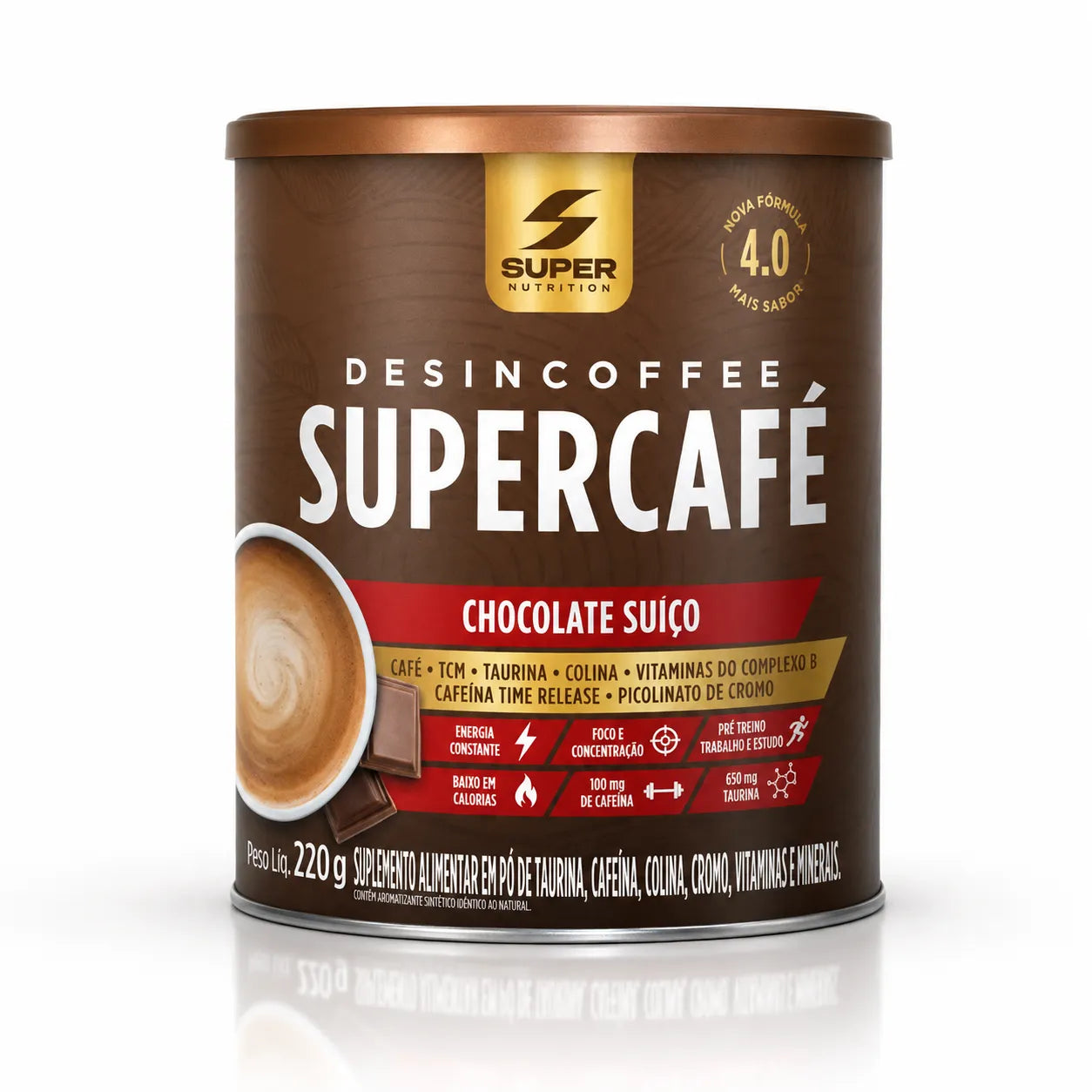 Super Coffee Desincoffee Chocolate Suíço 220g