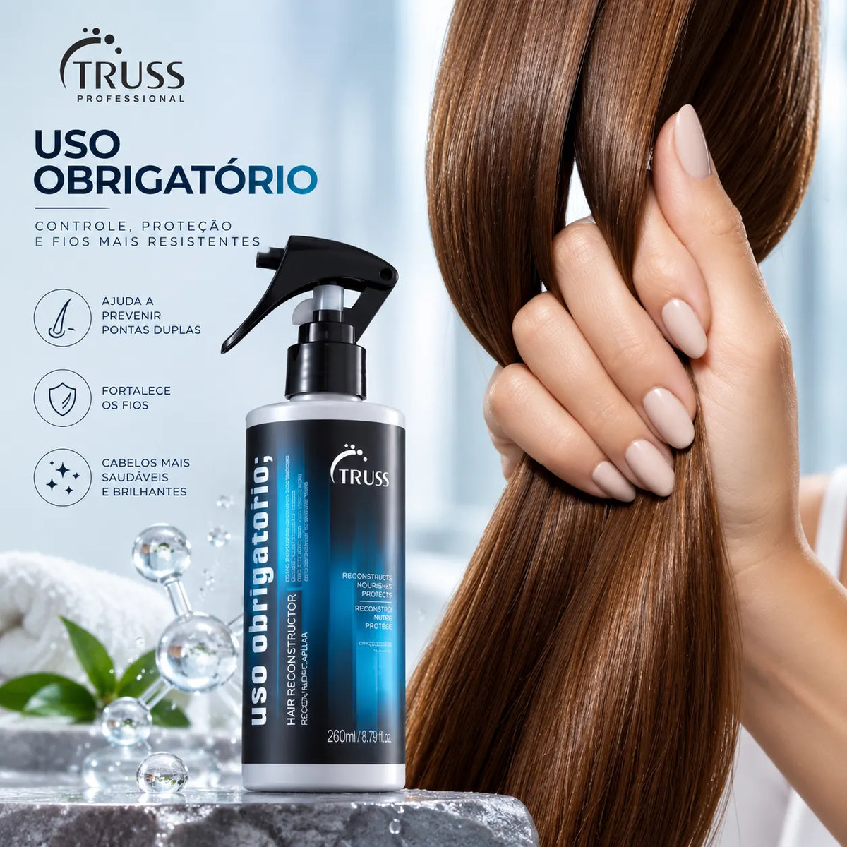 Truss Uso Obrigatório Reconstrutor Capilar Spray 260ml