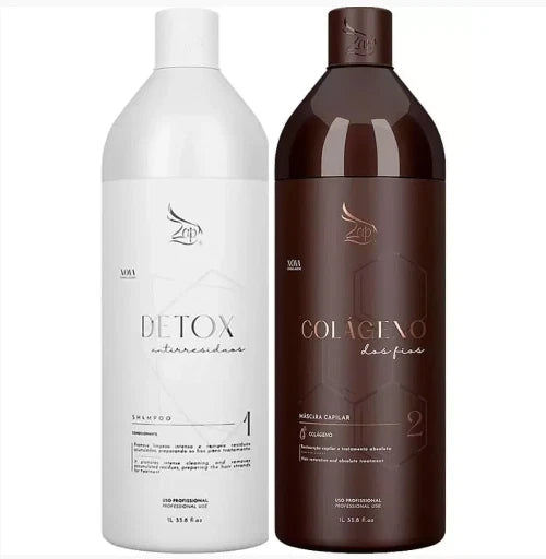 Kit Progressiva Colágeno dos Fios Shampoo + Máscara 2x1L – Zap Cosméticos