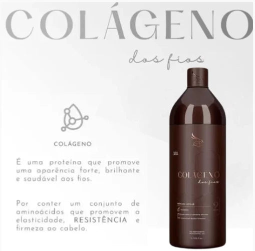 Kit Progressiva Colágeno dos Fios Shampoo + Máscara 2x1L – Zap Cosméticos