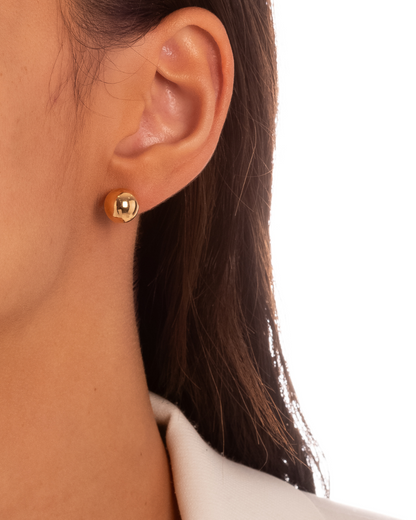 Medium Gold-Plated Ball Earrings