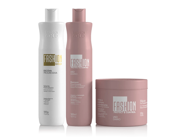 Kit Fashion Gold 300ml – Brilho Intenso & Fios Disciplinados!