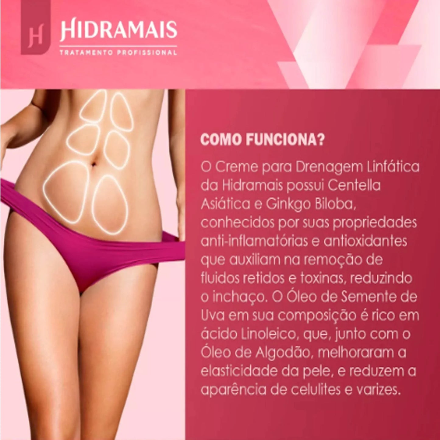 Creme Desodorante Hidramais Massagem Linfática 1 Kg