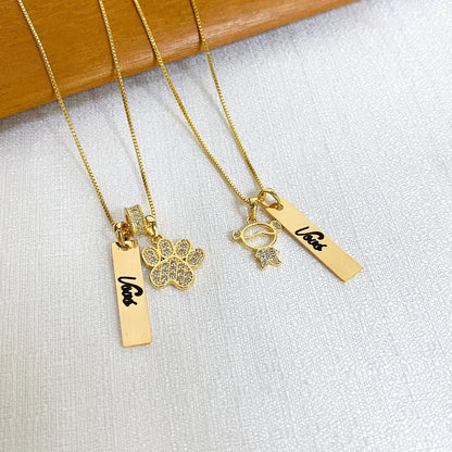 Colar Personalizado – Vovó, Filho ou Patinha de Pet