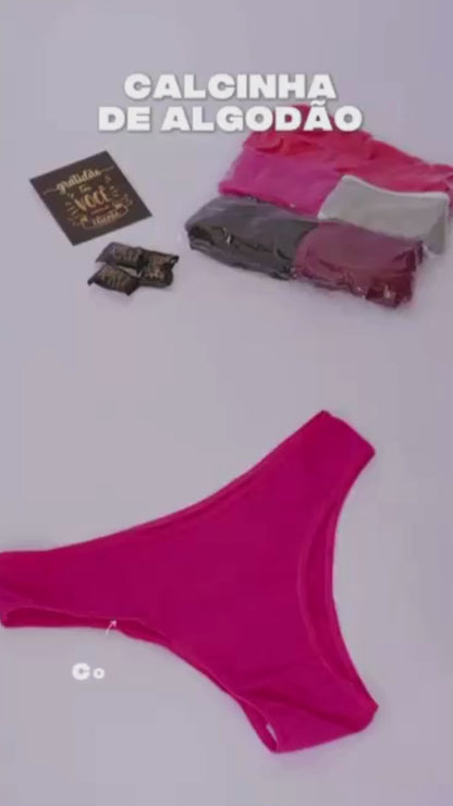 Calcinha Tanga Algodão Conforto Básica Feminina