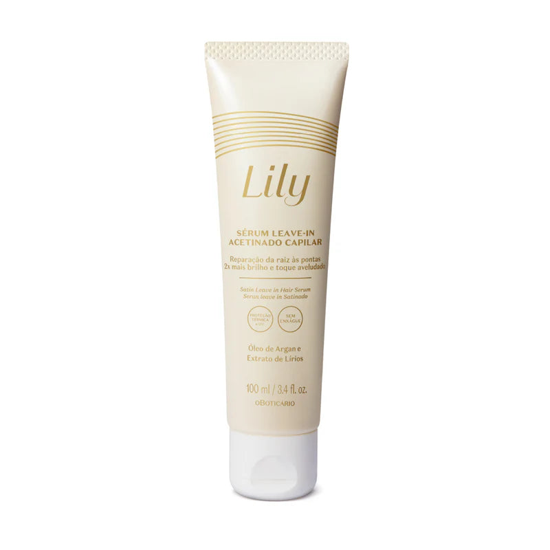 Sérum Capilar Leave-in Acetinado Lily 100ml | Lily O Boticário